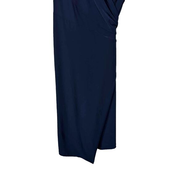Kiyonna New Womens Plus Size 3/4 Sleeve Wrap Dress Navy Blue Size 1X USA Classic - Picture 4 of 9